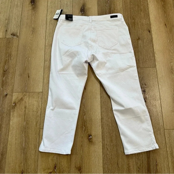 Kut from the Kloth Women’s White Mid-Rise Denim Crop Skinny Jeans Size 16 NWT - Picture 8 of 8